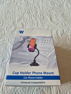 Just Wireless cup holder phone mount universal compatibility New opened box
